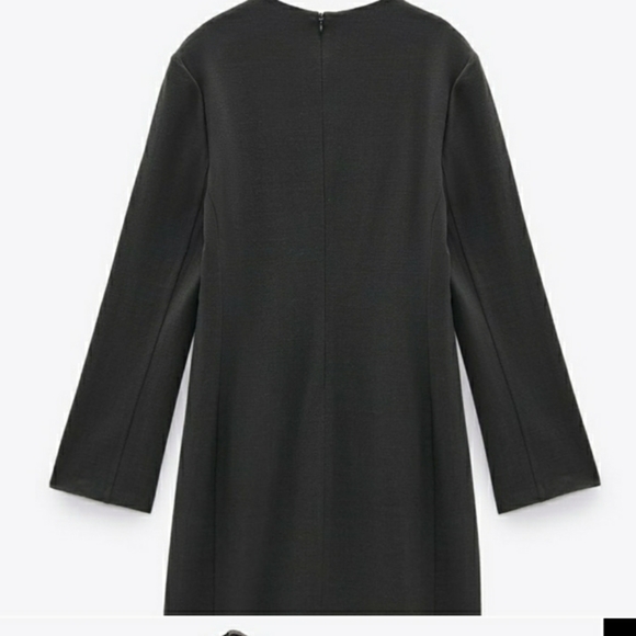 Zara contrast wool blend dress Large - Picture 5 of 6